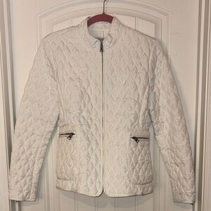NWOT Banana Republic Quilted Cream Puffer Jacket